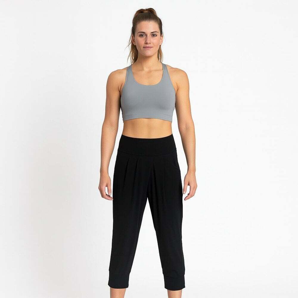 Lululemon With The Flow Crop Joggers Black Size 4 Seamless Yoga Capri Pants